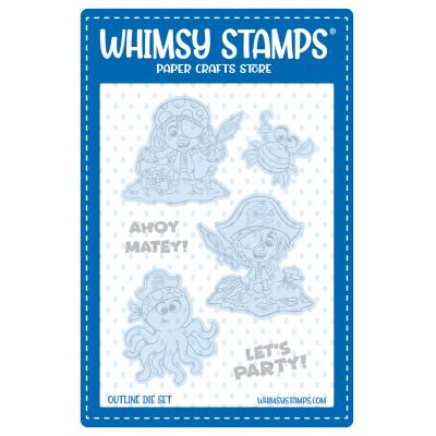 Whimsy Stamps Outline Dies - Pirate Party